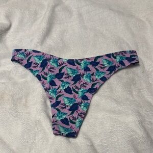 Victoria's Secret Purple and Teal Leaf Print Panties